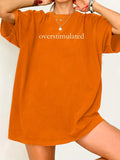 Women's Oversized “Overstimulated” Graphic T-Shirt