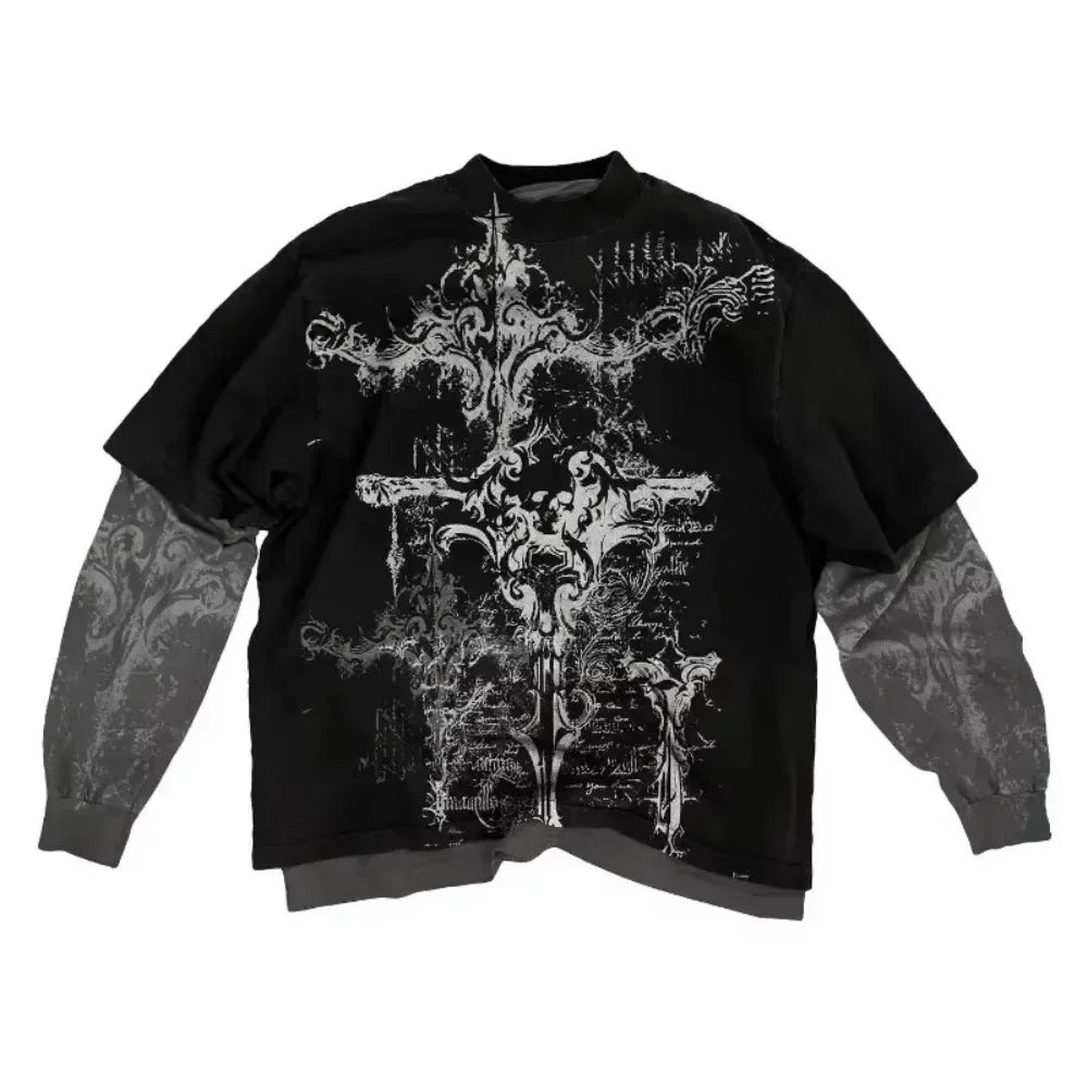 Skull Graphic Long-Sleeve T-Shirt