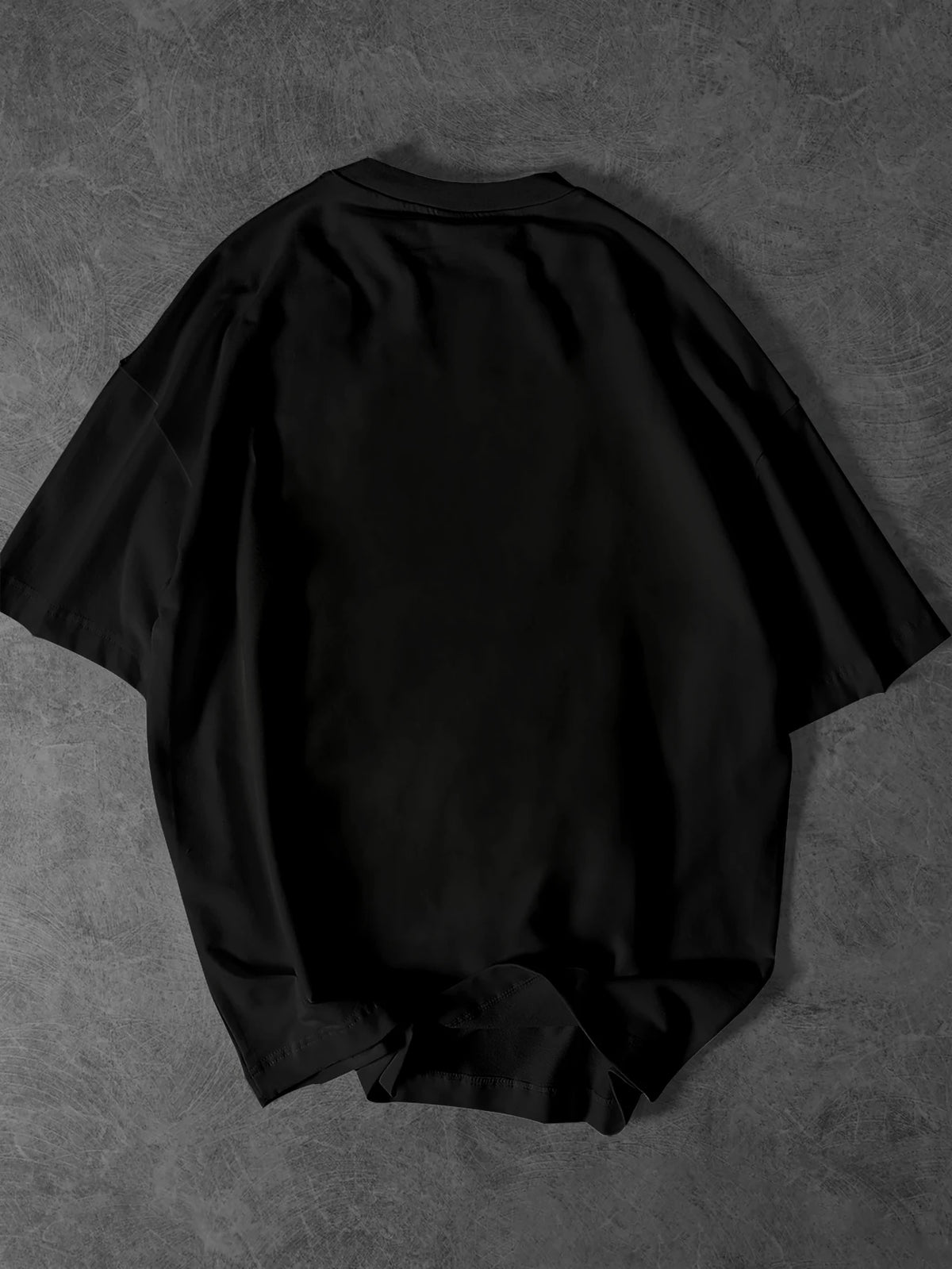 Black Oversized Graphic T-Shirt with Rose Print