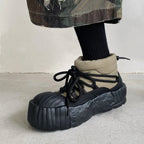 Men's Ankle Boots with Plush Lining and Chunky Rubber Sole