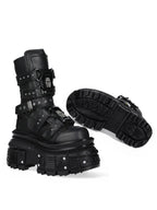 Black Rivet Platform Motorcycle Boots