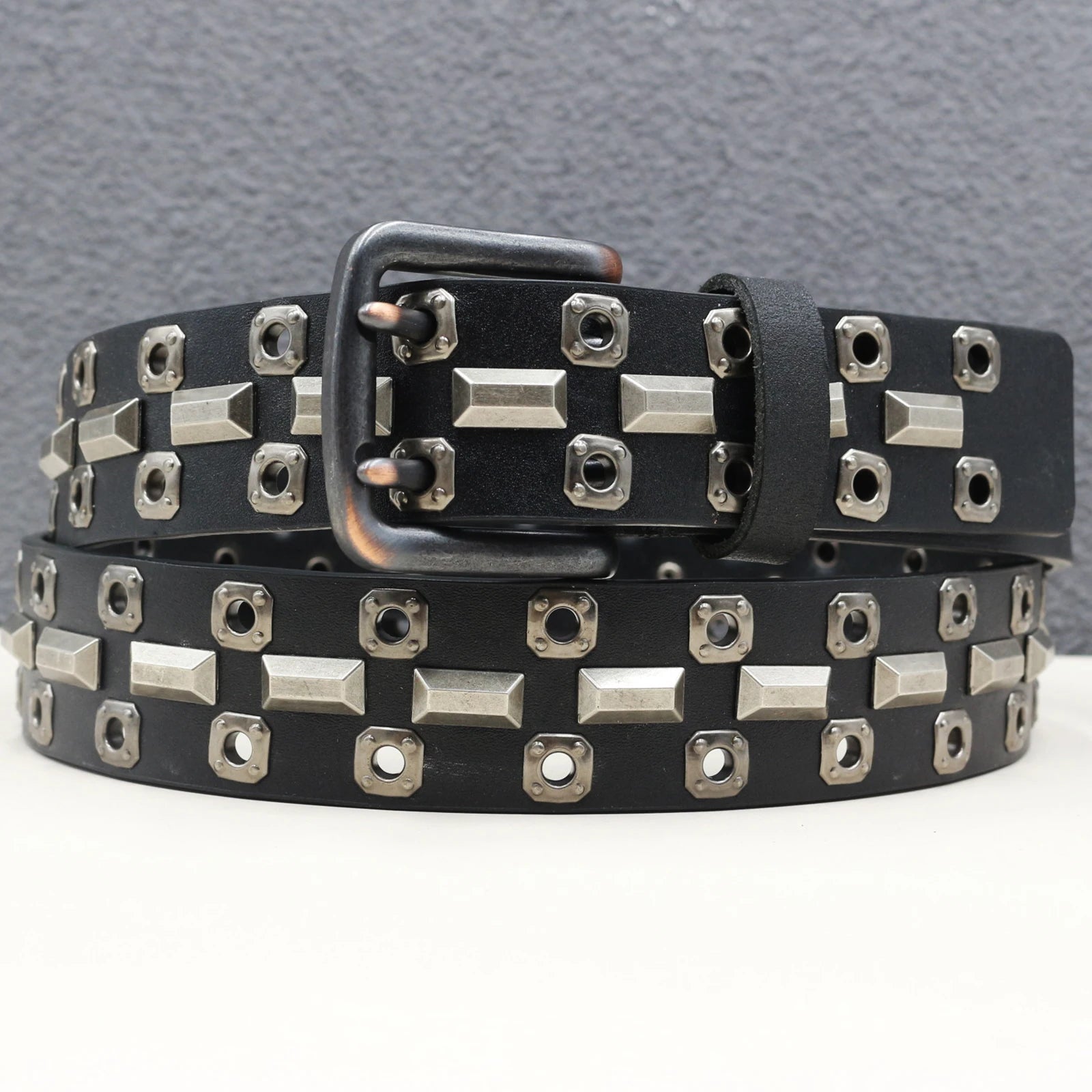 Punk Studded Leather Belt