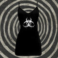 Black Printed Sleeveless Mini Dress