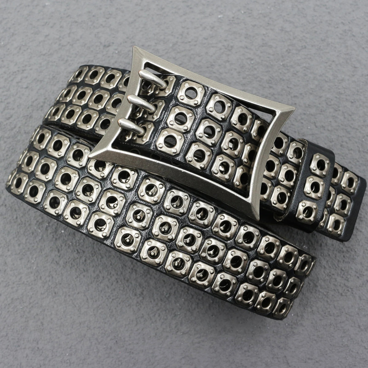 Punk Studded Leather Belt