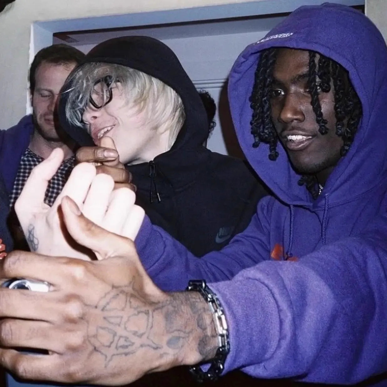 Purple Flexxx Fantasies Graphic Pullover Hoodie