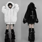 Women's Hooded Winter Jacket with Fluffy Trim