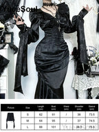 Women's Black Lace Long-Sleeve Top