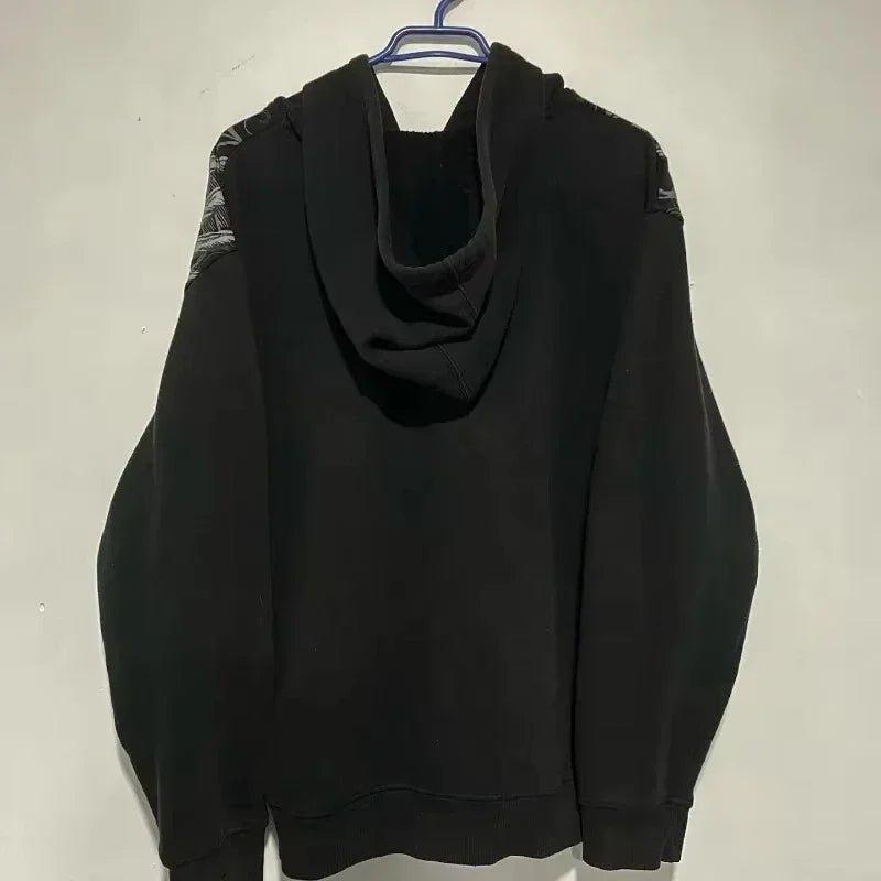 Graphic Zip-Up Hoodie with Hood and Long Sleeves