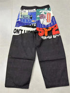 Women's Graphic Print Wide-Leg Pants