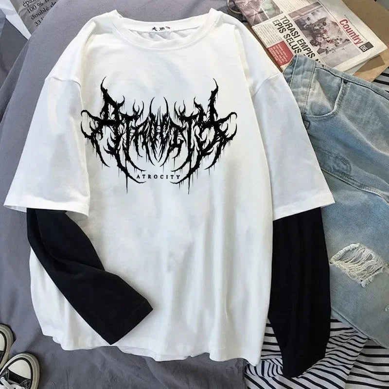Atrocity Graphic Layered-Look T-Shirt