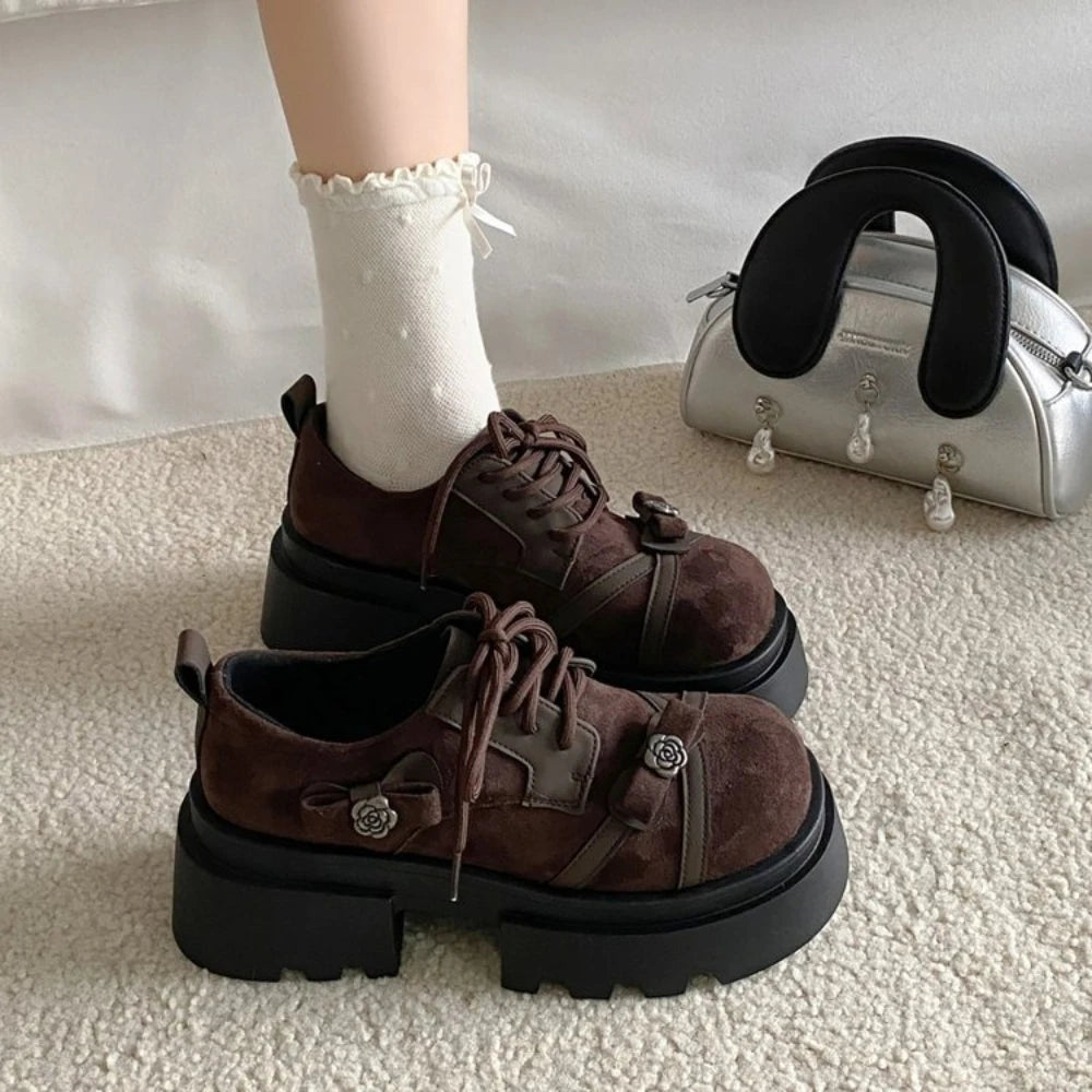 Women's Rose-Buckle Platform Loafers