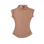 Women's Sleeveless Turtleneck Top - Slim Fit