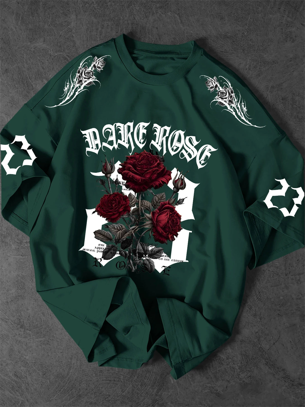 Men's Green Rose Graphic T-Shirt