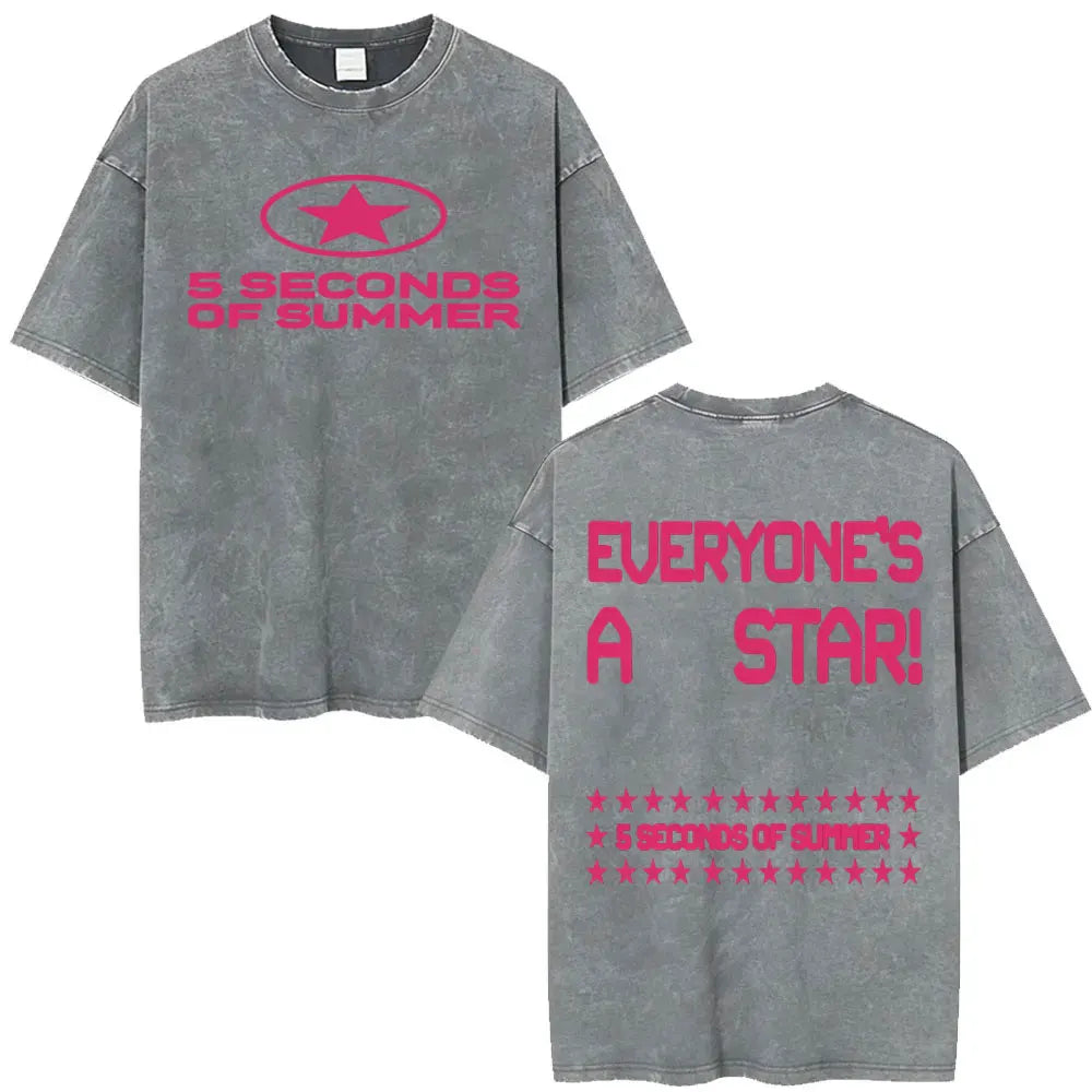 5 Seconds of Summer Everyone's a Star Graphic Vintage-Wash T-Shirt