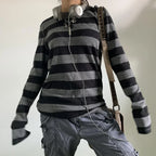 Women's Striped Long-Sleeve T-Shirt