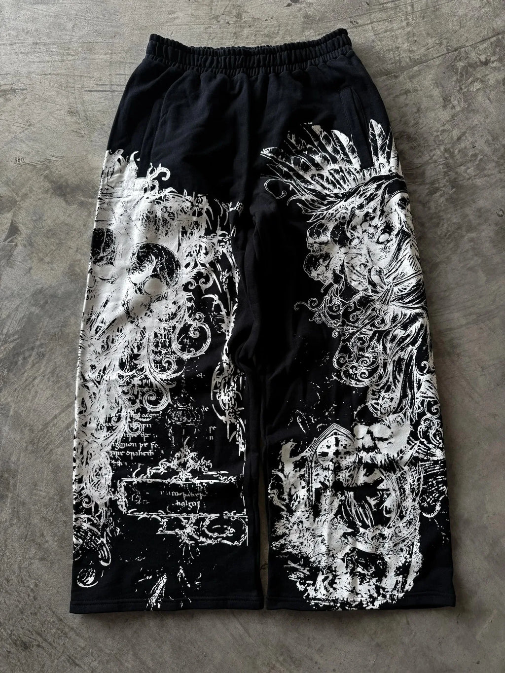 Equinox Flower Japanese Leisure Pants Manga Printing Men Women Slacks Trousers Y2K Gothic Wide Pants