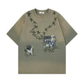 Men's Distressed Puppy Graphic Short-Sleeve T-Shirt