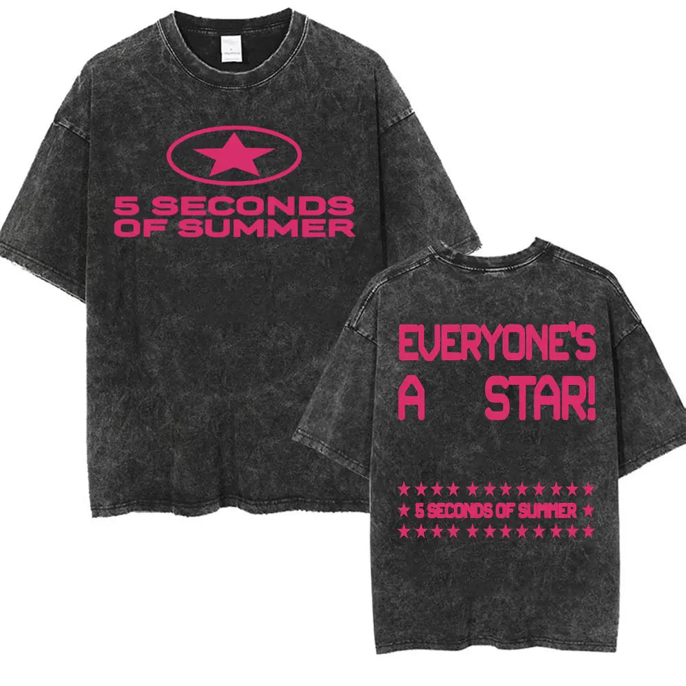 5 Seconds of Summer Everyone's a Star Graphic Vintage-Wash T-Shirt