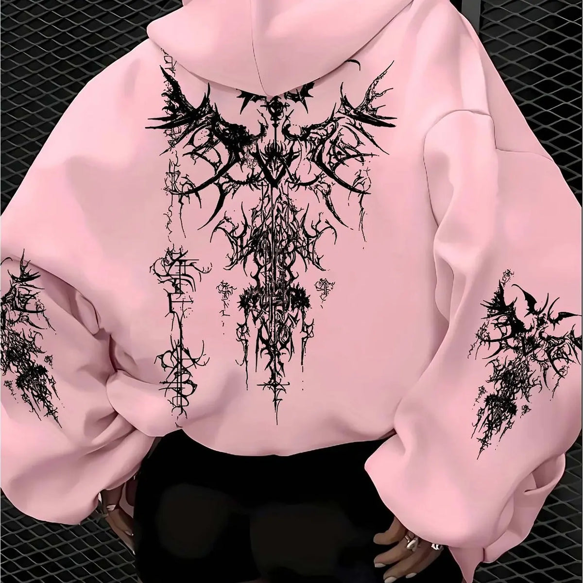 Gothic Graphic Fleece Hoodie