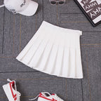 Grunge Plaid Pleated Mini Skirt