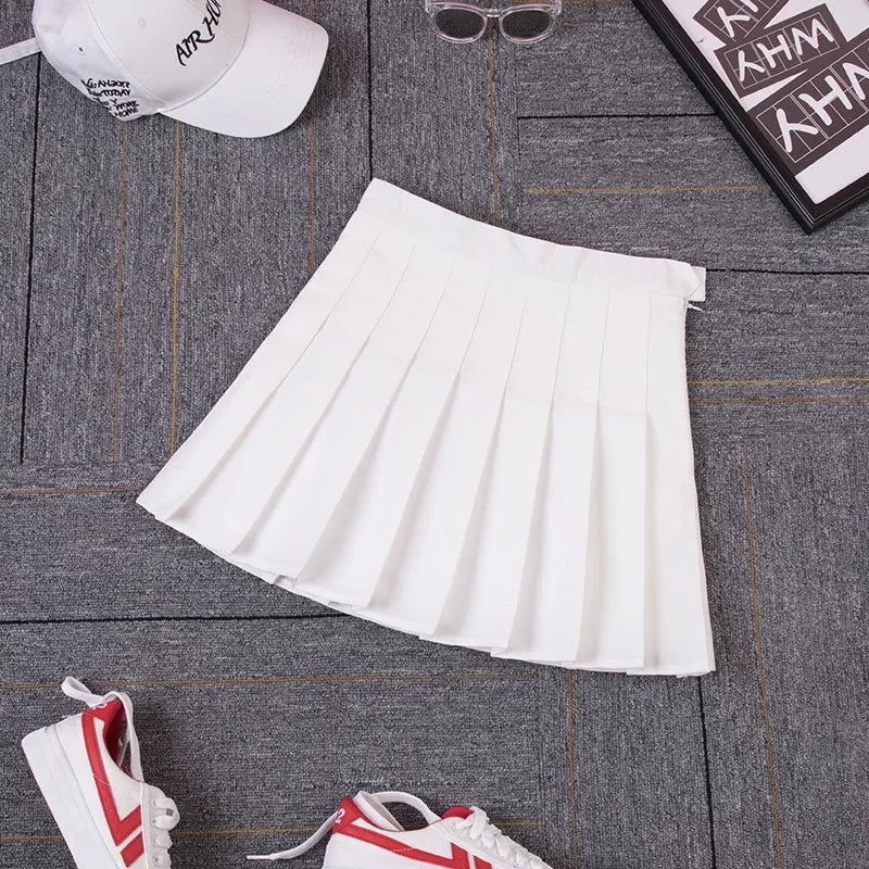 Grunge Plaid Pleated Mini Skirt