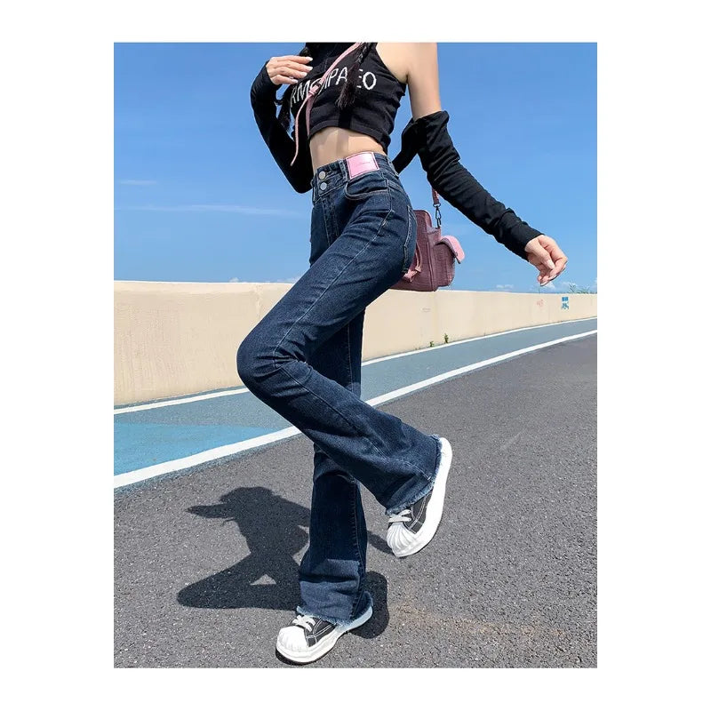 Women's High-Waisted Full-Length Flare Jeans