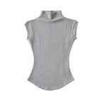 Women's Sleeveless Turtleneck Top - Slim Fit