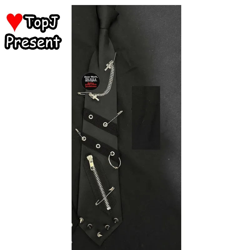 Gothic Punk Decorative Necktie Accessory