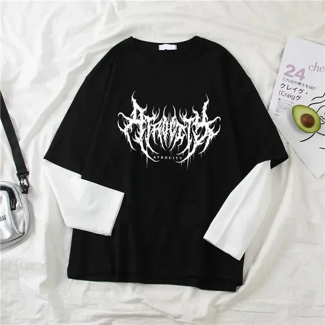 Atrocity Graphic Layered-Look T-Shirt