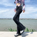 Women's High-Waisted Full-Length Flare Jeans