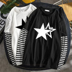 Women's Star Graphic Layered-Look Long-Sleeve T-Shirt