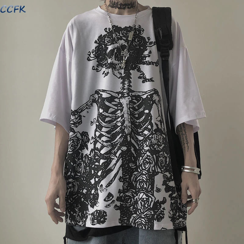 Grunge Graphic Print Short-Sleeve T-Shirt