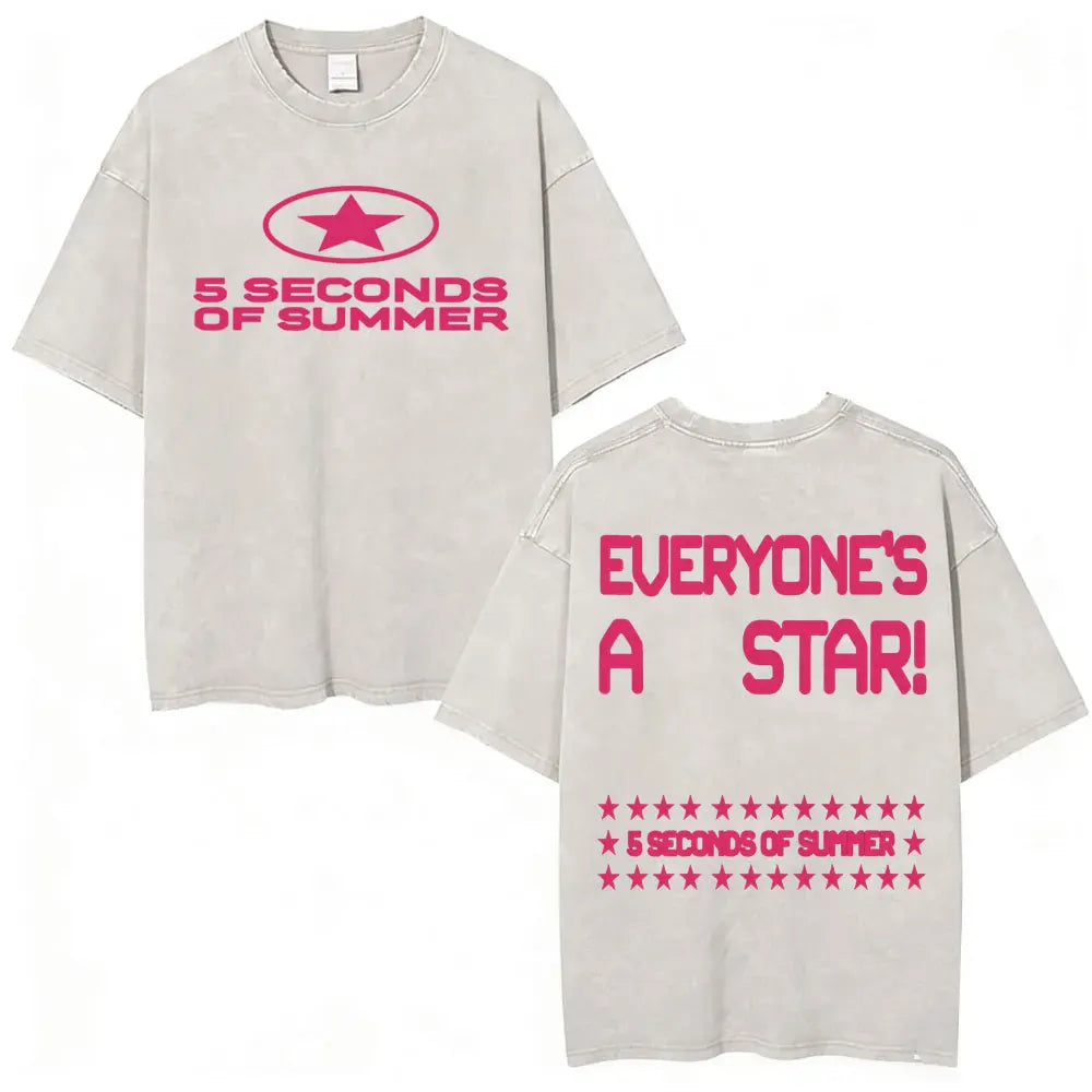 5 Seconds of Summer Everyone's a Star Graphic Vintage-Wash T-Shirt