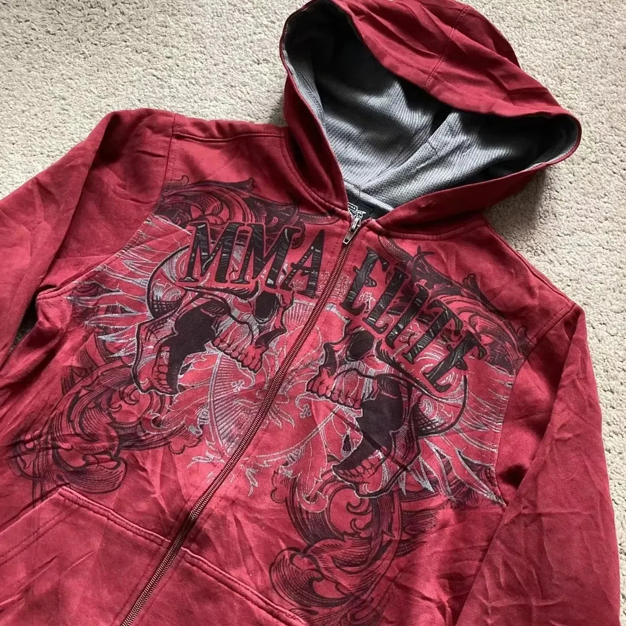Women's Skull Graphic Zip-Up Hoodie