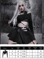 Women's Black Lace-Panel Long-Sleeve Top