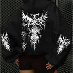 Gothic Graphic Fleece Hoodie