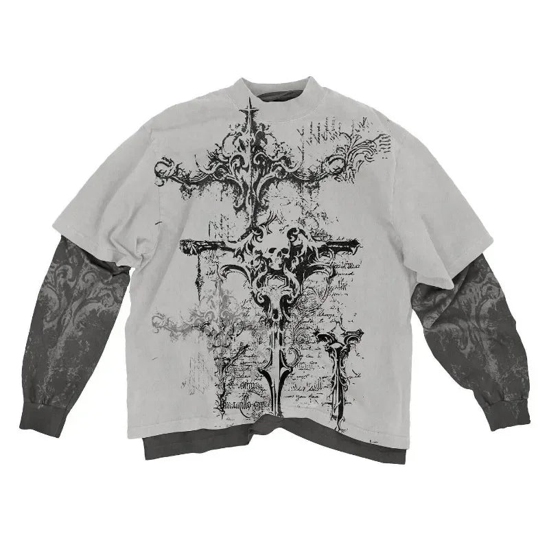 Skull Graphic Long-Sleeve T-Shirt