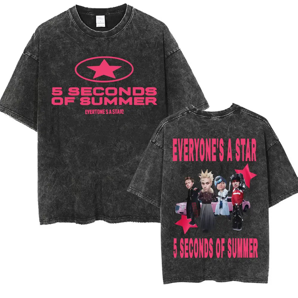 5 Seconds of Summer Everyone's a Star Graphic Vintage-Wash T-Shirt