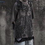 Grunge Graphic Print Short-Sleeve T-Shirt