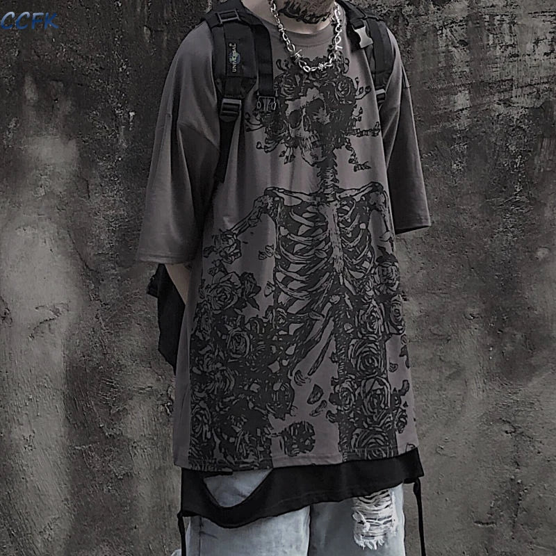 Grunge Graphic Print Short-Sleeve T-Shirt