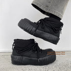 Men's Ankle Boots with Plush Lining and Chunky Rubber Sole