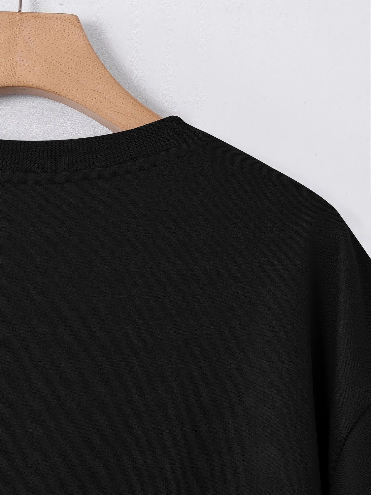 Black Oversized Graphic T-Shirt with Rose Print