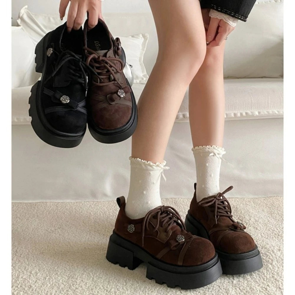 Women's Rose-Buckle Platform Loafers