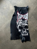 Graphic Wide-Leg Pants with Elastic Waist