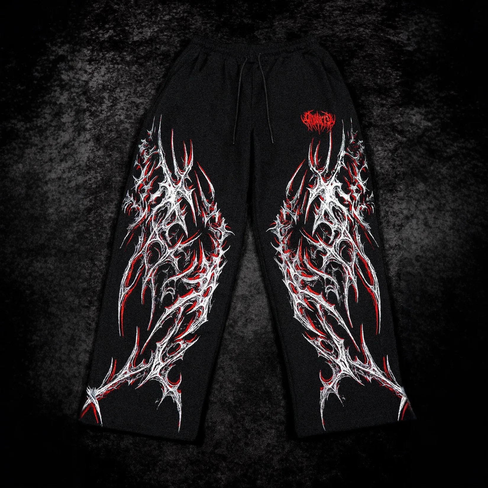 Men's Gothic Graphic Wide-Leg Sweatpants