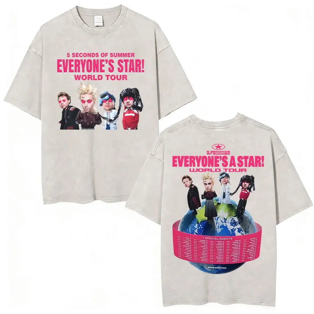 5 Seconds of Summer Everyone's a Star Graphic Vintage-Wash T-Shirt