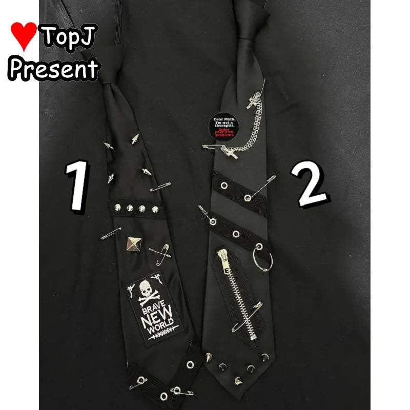 Gothic Punk Decorative Necktie Accessory