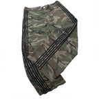 Camouflage Wide-Leg Jeans with Embroidered Side Stripes