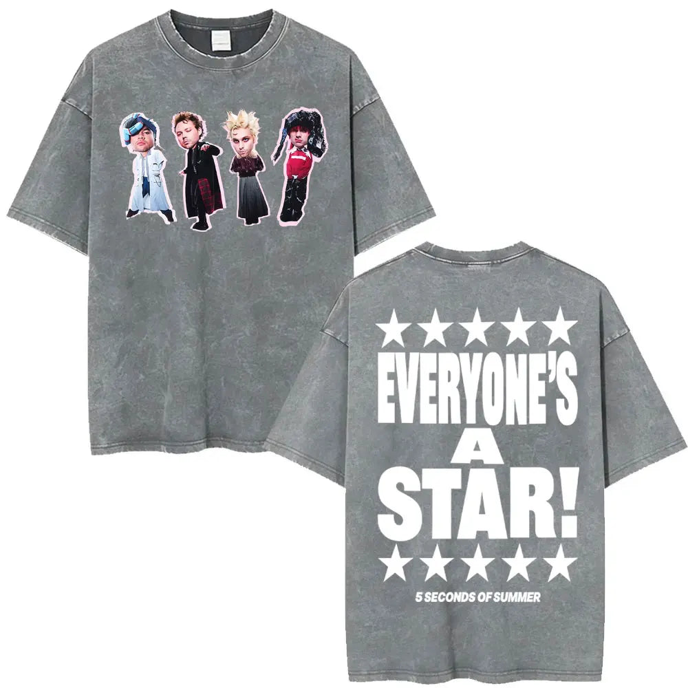 5 Seconds of Summer Everyone's a Star Graphic Vintage-Wash T-Shirt