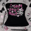 Black Graphic Skull and Crossbones T-Shirt